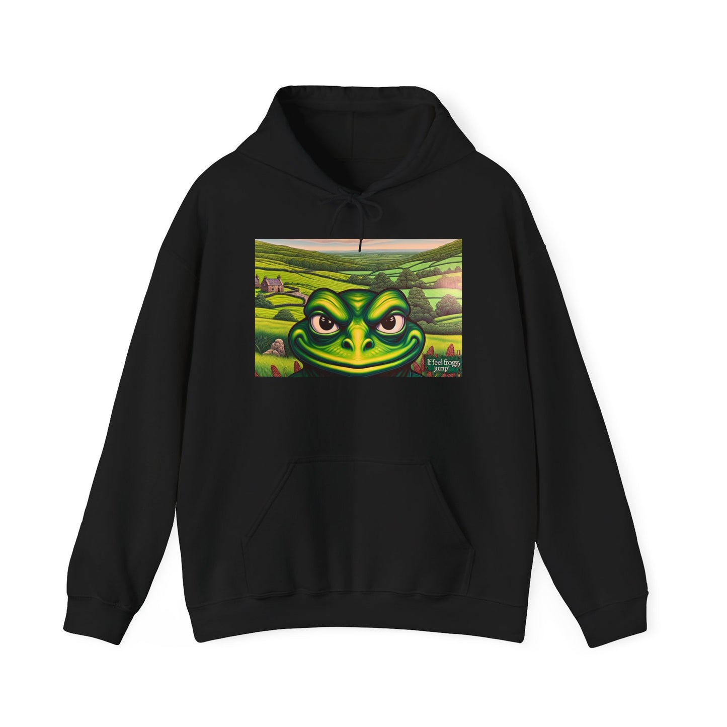 Whimsical Frog Artwork Unisex Hoodie - Cozy Heavy Blend Sweatshirt for Nature Lovers