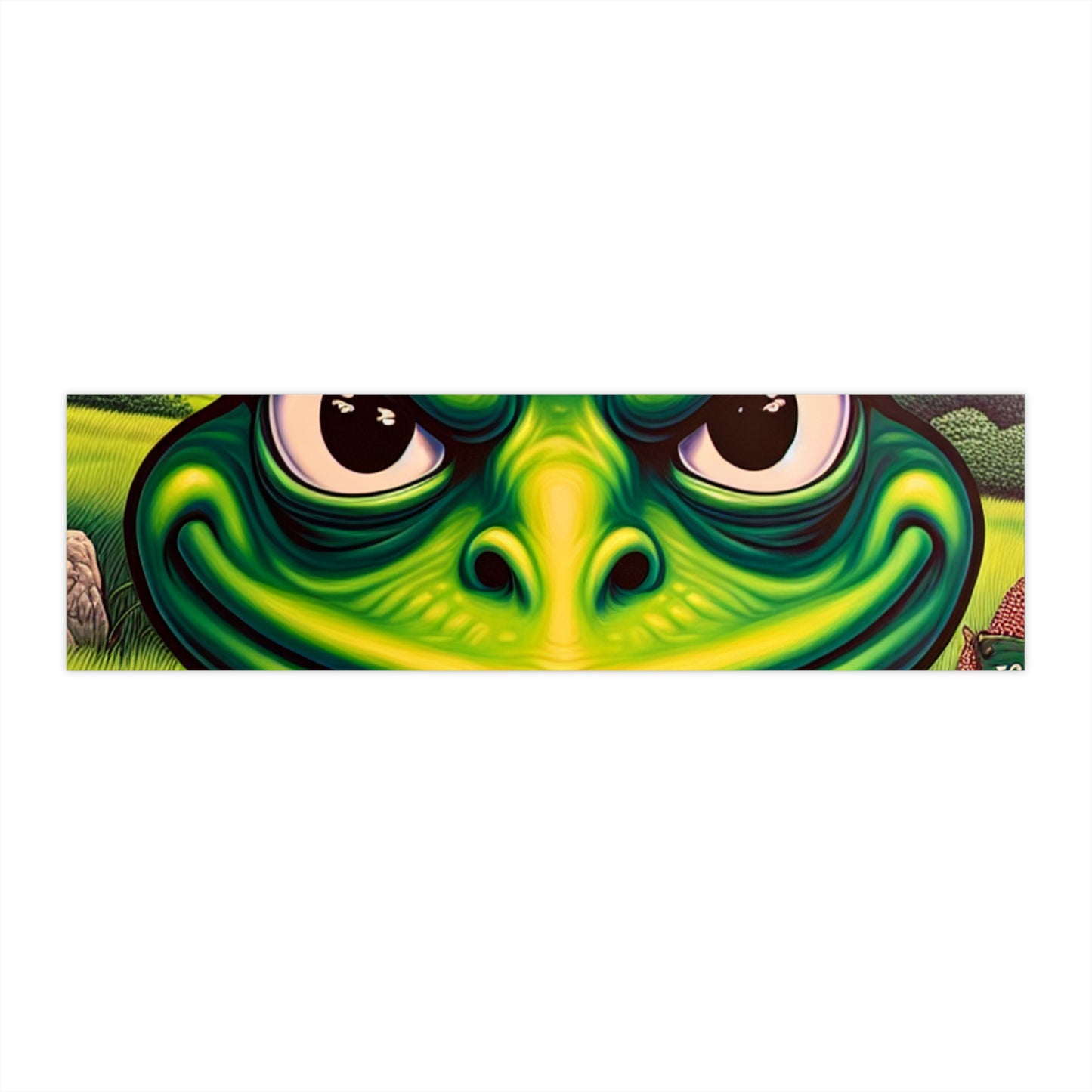 Playful Frog Bumper Sticker - Fun Vehicle Decor for Nature Lovers