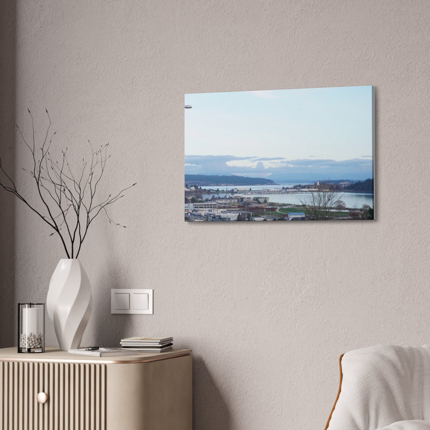 Serene Landscape Canvas Wall Art - 1.5' Stretched Decor