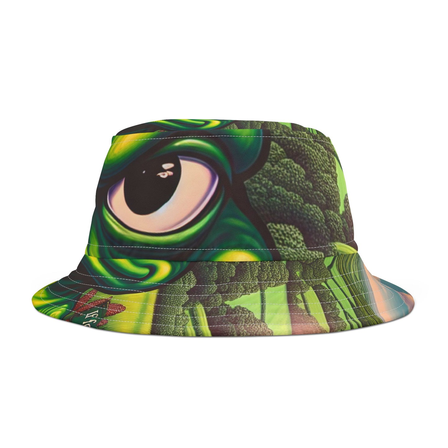 Vibrant Frog Print Bucket Hat for Fun Summer Adventures